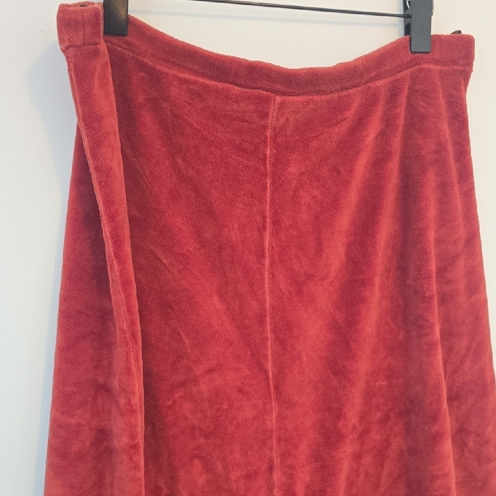 Vintage 70's Burnt Orange Velvet Skirt - Picture 2 of 7